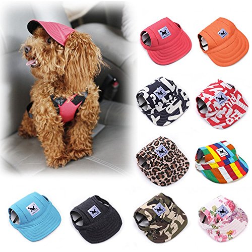 Happy Hours Dog Hat, Pet Baseball Cap/Dogs Sport Hat/Visor Cap with Ear