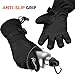 OutdoorMaster Womens' Ski Gloves - Waterproof Winter Gloves with Long Gauntlets