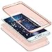 ikasus LG G3 Case, [Full-Body 360 Coverage Protective] Crystal Clear 2in1 Sparkly Shiny Glitter Bling Front Back Full Coverage Soft Clear TPU Silicone Rubber Case for LG G3,Rose Gold