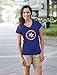 Autism Awareness Shirt - Captain Autism Women's Fitted V-Neck T-Shirt X-Large Blue