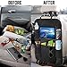 Fullsexy 2 Pack Car Back Seat Organizer with Touch Screen Tablet Holder, Waterproof Kick Mats Backseat Protector with 5 Storage Pockets for Kids (25