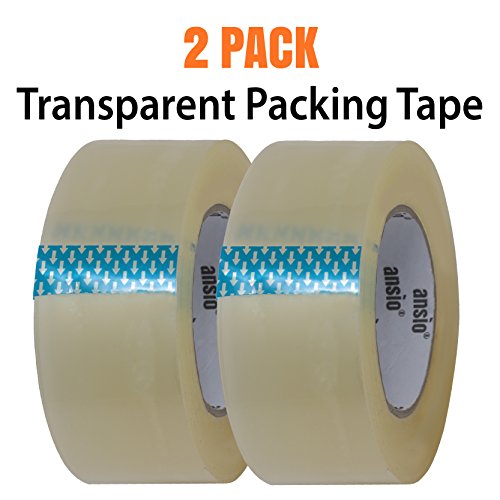 image for ANSIO Packing Tape Clear Commercial Grade - 2 inches x 131 Yards (50 m