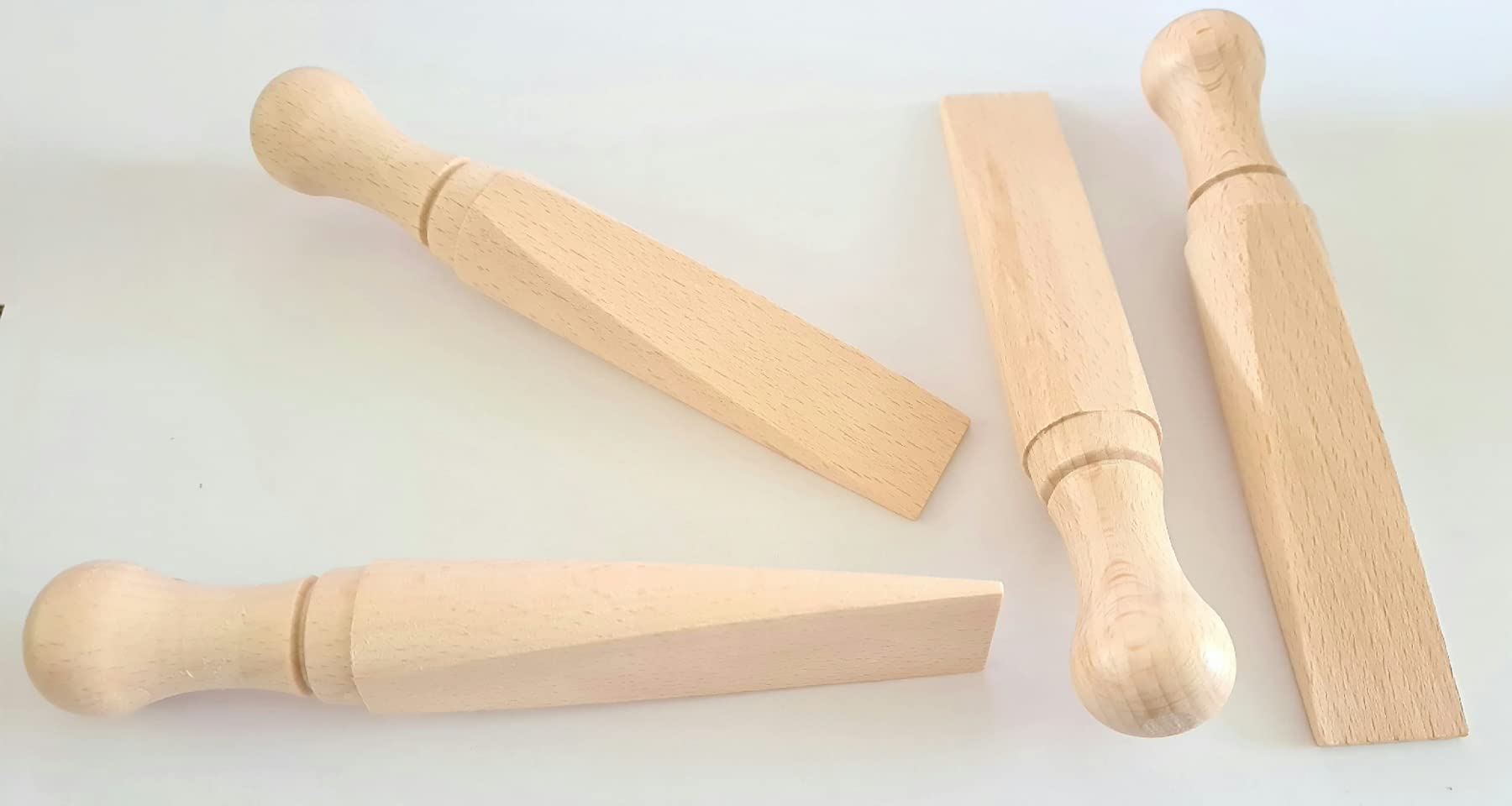 ShieldUp Wooden Door Wedges | Wood Door Stops | Great Value - Pack of 4