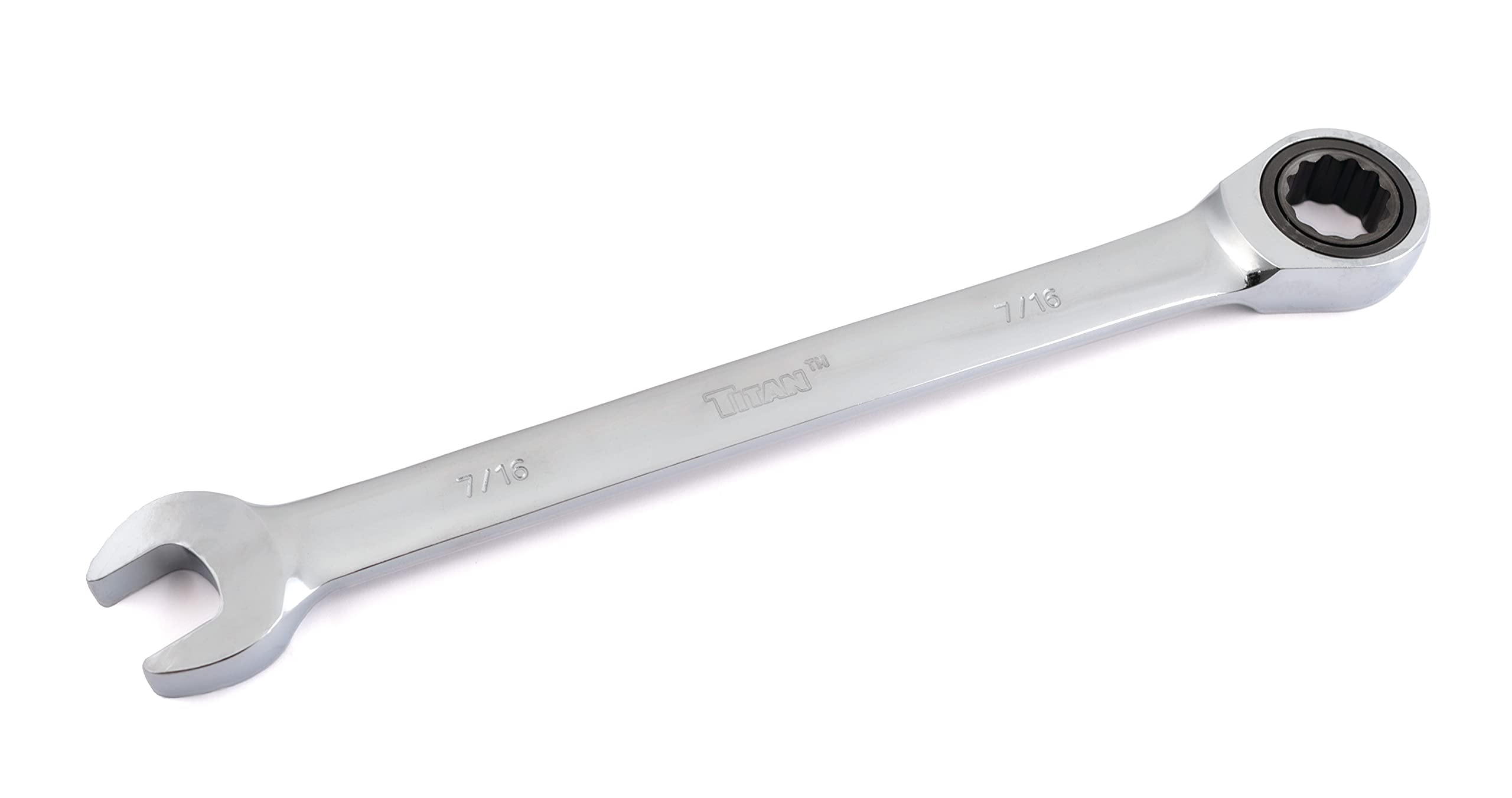 Titan Tools 12604 7/16-Inch Ratcheting Wrench - Multi-Colour