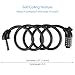 Puroma 5-Digit Combination Bike Cable Lock Mounting Bracket, Resettable Self Coiling Cycling Security Bicycle Locks, 5 Feet x 1/2 inch (Black)