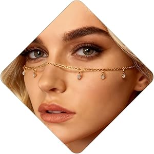 MOEEIJEW Punk Nose Chain for Women Face Chain with Arrow Cosplay Party Gothic Jewelry