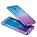 AMASELL Ultra Thin Case Design for Galaxy S6 Edge+/Plus 360 Coverage Protective Soft Slim,Full Coverage 360 Degree Front and Back Case Shockproof TPU Gel Transparent Clear Cover, Blue Purple