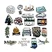 Mizzuco Vinyl Stickers Waterproof Adventure Stickers 66 Pieces for Laptop Bumper Helmet Ipad Car Luggage Water Bottle (HW223)