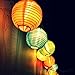 24 Multi Color Lantern String Lights : Indoor Outdoor Mini Nylon Weather Resistant Lighting, Extra Long 16ft With Remote Control, Connectable up to 3 Sets, Bonus Hanging Hooks & Remote Control