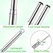 Reusable Metal Straws, Portable Stainless Steel Straw with Key-chain Case, Collapsible Telescopic Drinking Straws for Travel, Black