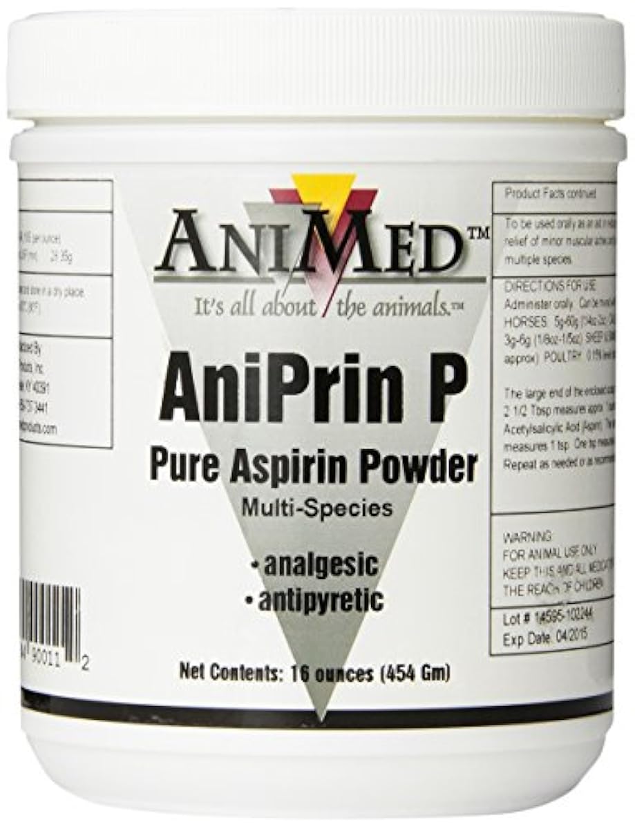 AniMed ANIPRIN P EQ Pure Aspirin 16 Oz Powder for Horses Analgesic