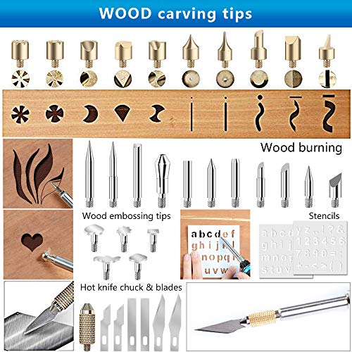 Wood Burning Kit,HANDSKIT Woodburning Soldering Iron Adjustable