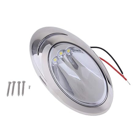 B Blesiya Pair 12v 5w 6300k Marine Boat Led Recessed Mount High
