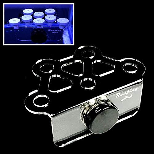 Reefing Art Magnetic Mini Coral Frag Rack Strong N52 Magnets Holds 8 Frag Plugs On 3/4" Thick Aquarium
