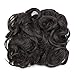 Elailite Messy Curly Combs Hair Bun Extensions Easy Stretch Hair Dish Chignon Clip in Updo Hairpiece Ponytail Scrunchy Accessory for Women 95g Jet Blackthumb 1