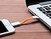 The inCharge Ultra Portable Charging / Sync Keychain Cable Compatible With Apple iPhone / iPad / iPod 10mm Thin Version (Orange)