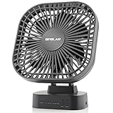 OPOLAR Battery Operated Fan, 5200Ma Rechargeable Battery Powered Fan, Strong Wind But Quiet, Timer Setting, USB or Battery Powered for Office or Outdoor, Small Mini Personal Desk Fan