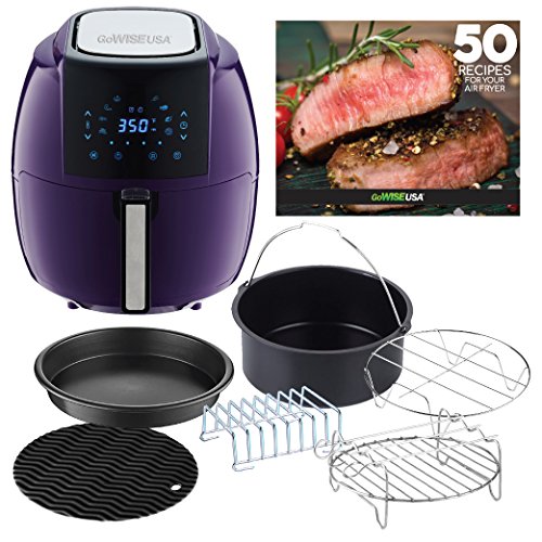 image for GoWISE USA 5.8-Quarts 8-in-1 Air Fryer XL with 6-piece Accessory Set +