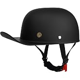 Baseball Style Motorcycle Helmets for Men Women Retro Half Helmet for Adult | DOT Approved Skateboard Bike Helmet, Multi-Sport for Bicycle Skate Scooter