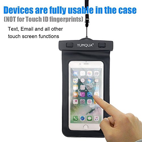 YUMQUA Clear Waterproof Bags, Water Tight Cases Pouch Dry Bags + Waterproof Phone Pouch with Armband for Camera Mobile Phone Maps Pouch Document Holder Kayak Military Boat- 4 Piece Set