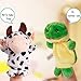 CARESHINE 10PCS Animals Finger Puppet Toy Plush Toys Kids Toy Elephant, Rabbit, Duck, Cow, Dog, Panda, Bear, Mouse, Frog, Hippos