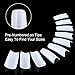 ECBASKET French Nail Tips Acrylic False Artificial Nail Tips for Nail Art 10 Sizes with Bags