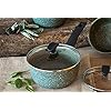 Prestige-Eco-Friendly-Cookware-Set-Plant-Based-Non-Stick-Recycled-and-Recyclable-PFOA-Free-Induction-Set-of-5 Prestige Eco Non Stick Pots and Pans Set – 5 Piece Recycled Induction Hob Pan Set with Lids, Soft Grip Stay Cool Handles…