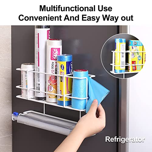 GAGUIUP Kitchen Wrap Organizer Rack With Cutter, Mount to Solid