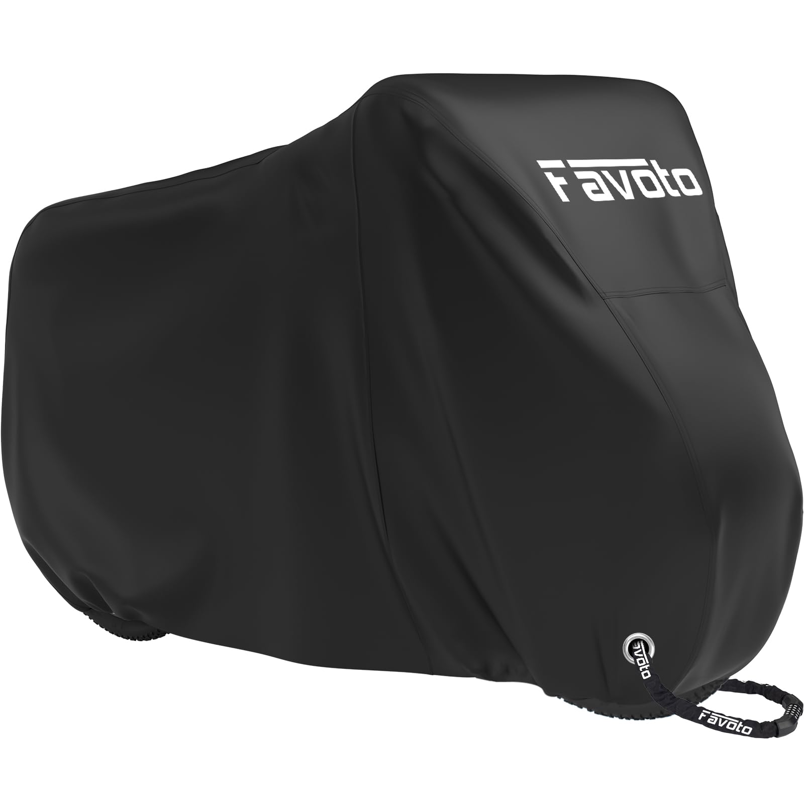 Favoto Bike Cover waterproof outdoor - 210T Bicycle Cover for 2 bikes (Black)