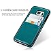 S7 Edge Case, YOKIRIN Case Card Holder Fit Dual Layer Protective with Card Slot Holder Advanced Shock Absorption Protective Wallet Case Cover for Samsung Galaxy S7 Edge - Blue