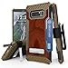Beyond Cell Trishield Durable Rugged Heavy Duty Phone Cover Belt Clip Holster and Built in Kickstand Compatible with Galaxy Note 8 - Wood Brown