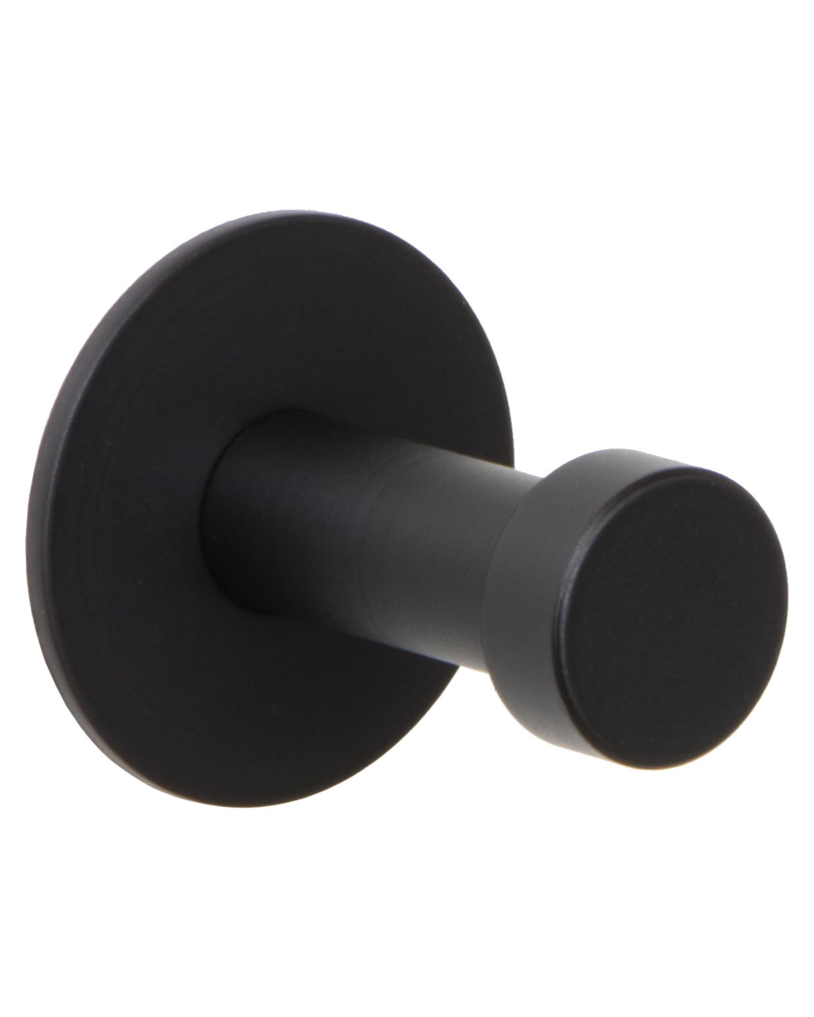 Modern Wardrobe Hooks Black Coat Stainless Steel Model Panther Round Matte 32 x 10 mm Clothes from edelstahl1.4301 Wall incl. Mounting Material Furniture Fittings gedotec