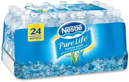 Wholesale CASE of 25 - Nestle Pure Life Purified Bottled-Purified Bottled Water, .5 Liter, 24/CT