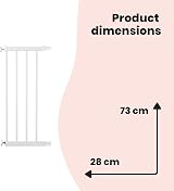 Safety 1st Easy Close Metal 28cm Gate Extension White – No Drilling view 7