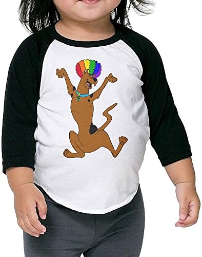 Kid's Scooby Doo Dog Toddler Boy's Girl's 3/4 Sleeves Blended Shirts 100% Cotton