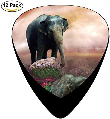 Coyotepam Elephant Celluloid Guitar Picks 12 Pack Includes Thin,Medium,Heavy Gauges For Electric Acoustic Guitar