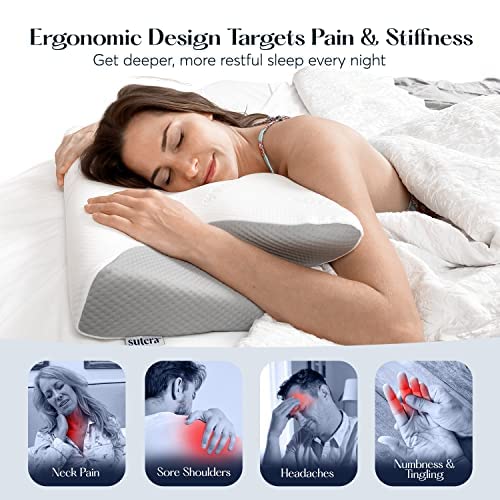 Sutera Dream Deep Memory Foam Pillow for Sleeping, Cervical Pillow