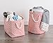 DII Chevron Woven Paper Storage Organizer Bin Laundry Hamper, Organize Clothing, Toys, Pet Supplies, Accessories, Kids & Baby Nursery Basket, Large Round, Rust