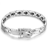 Womens Titanium Magnetic Therapy Link Bracelet With Magnets, Power Balance