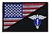 Patch Squad Men's USA Flag/ EMT Caduceus Morale Patch (Black/RWB)