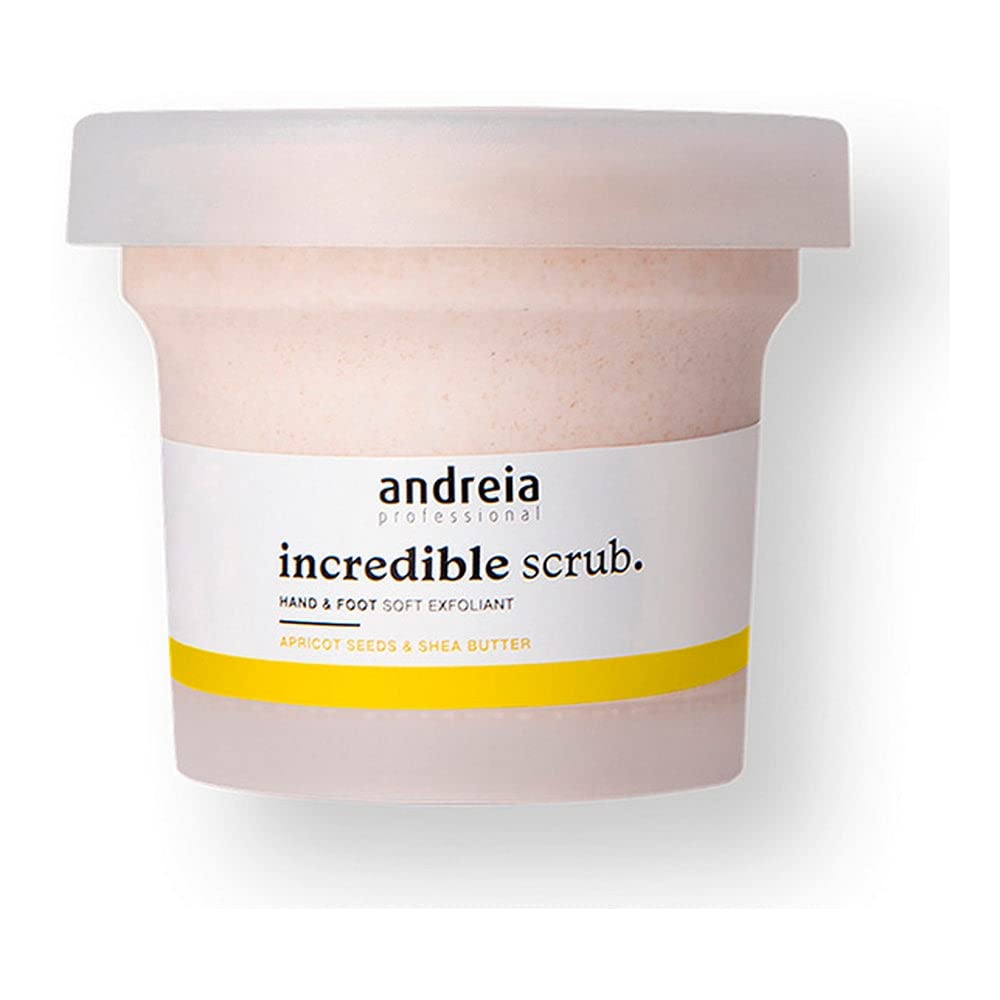 Andreia Professional Hand & Foot Scrub - Incredible Foot and Hand Scrubs with Apricot Seeds and Shea Butter - Hand & Feet Exfoliant for Moisture and Care - 200g