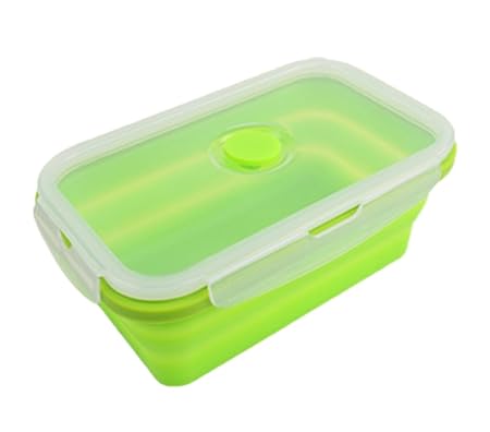 ospard plegable fiambrera de silicona recipiente con tapa ...