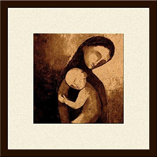 Mother's Day Unique Gift - Mother Child by Sagarika Sen Engraved Painting (12"x12")