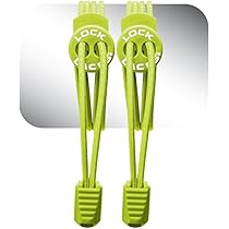 LOCK LACES (Elastic No Tie Shoelaces) (Green Apple, 48-Inch