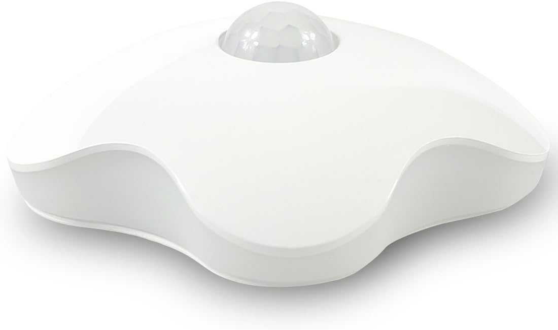 Motion Sensor Night Light Built-in Lithium Battery Powered Rechargeable Wireless LED Clover Style Night Lamp, Wall Light Stick on Anywhere, Safe for Kids.(Warm White)
