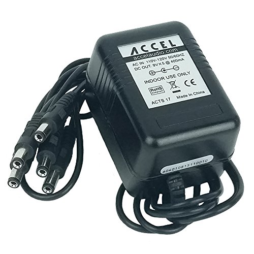 Wall wart Adapter 9V @ 400V center negative barrels with 5 Outputs