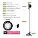 Lelife Clip On Light Reading Lamp,Sturdy Gooseneck,2 Brightness Level,5W,Perfect LED Desk Lamp for Reading,Could Be Powered by USB Or Power Bank(Adapter Included) Cool White Light