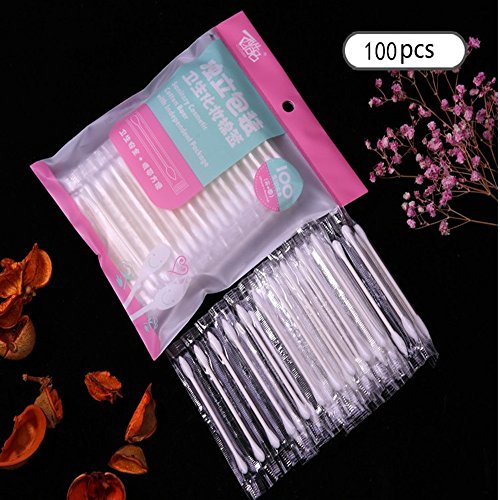 Individual Packaging Makeup Cotton Swabs 100pcs Double Tipped Versatile Cotton Tipped Applicators for Festival Gift - Thumbnail 6