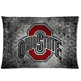 Custom Home Bedding Rectangle Pillowcase Ohio State Buckeyes Pillow Cushion Case Standard Size 20*30 Inch (Twin Sizes)