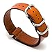 CIVO Genuine Grain Leather NATO Zulu Military Swiss G10 Watch Band Strap 18mm 20mm 22mm with Stainless Steel Buckle (Brown, 20mm)